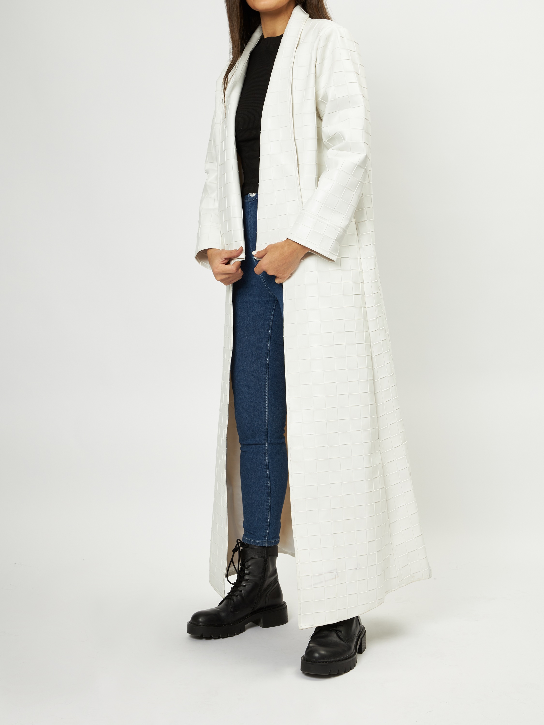 White Leather Coat - Image 3