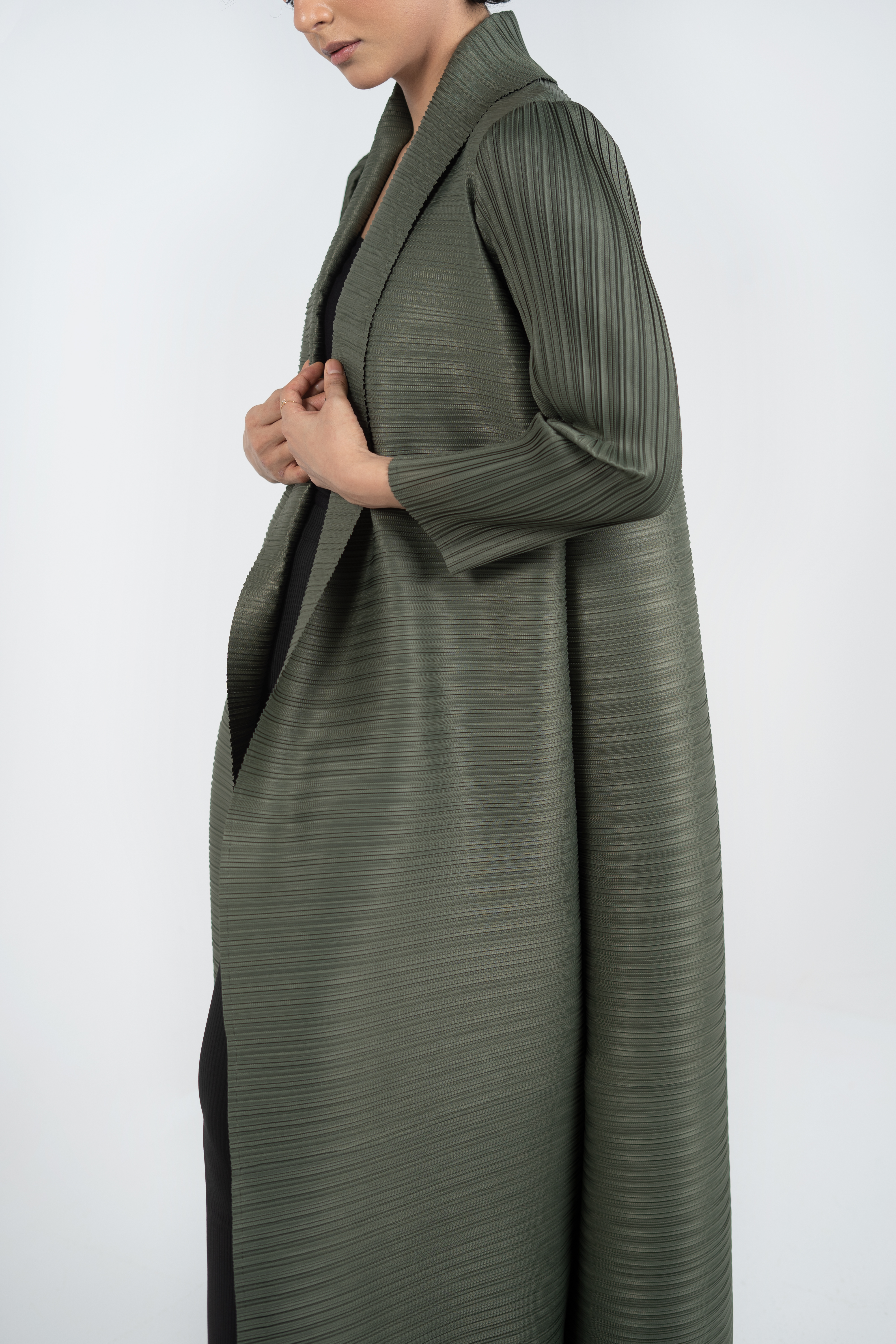 CLASSIC KAF Green pleated cardigan - Image 3