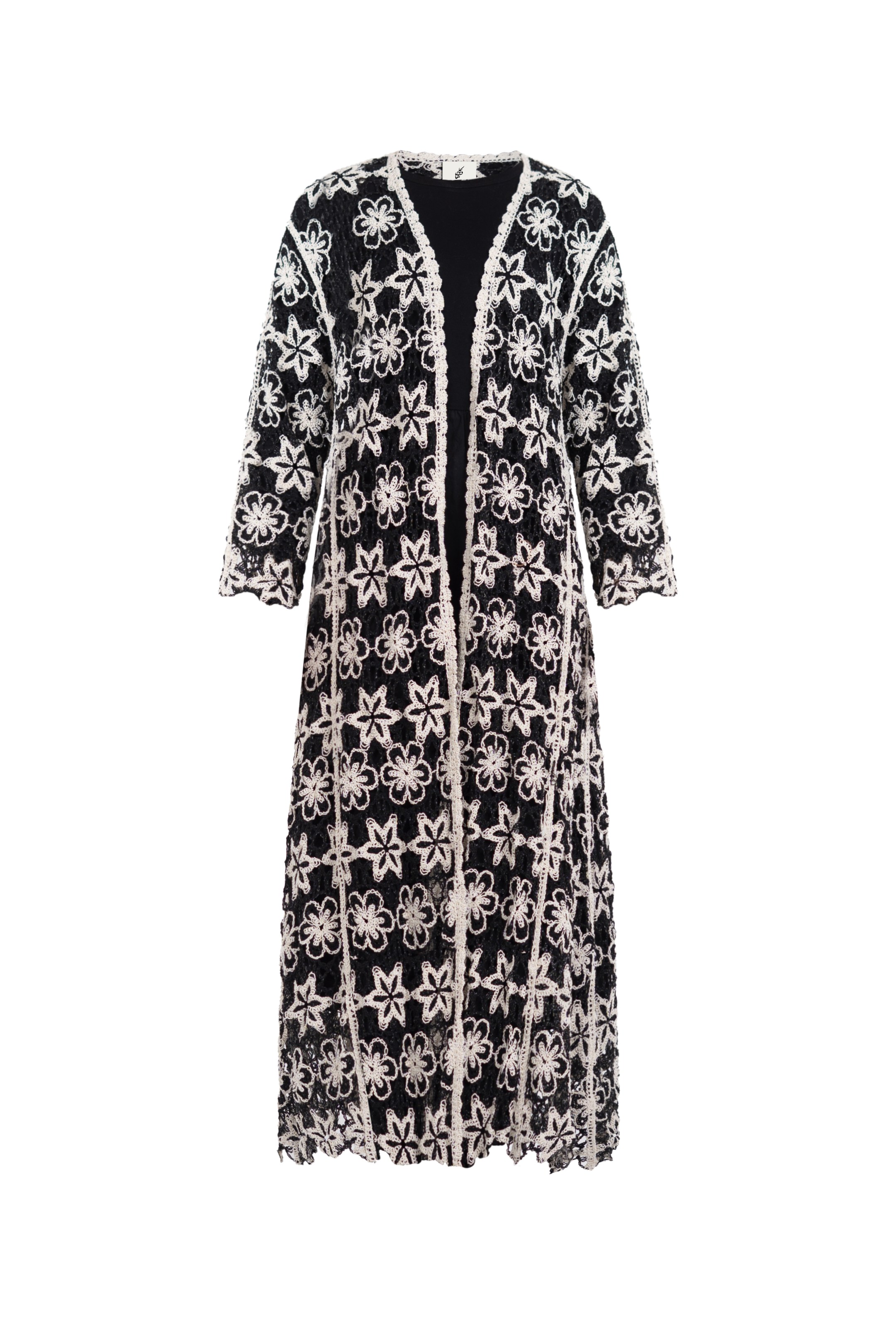 Pre order - Crochet white flower cardigan