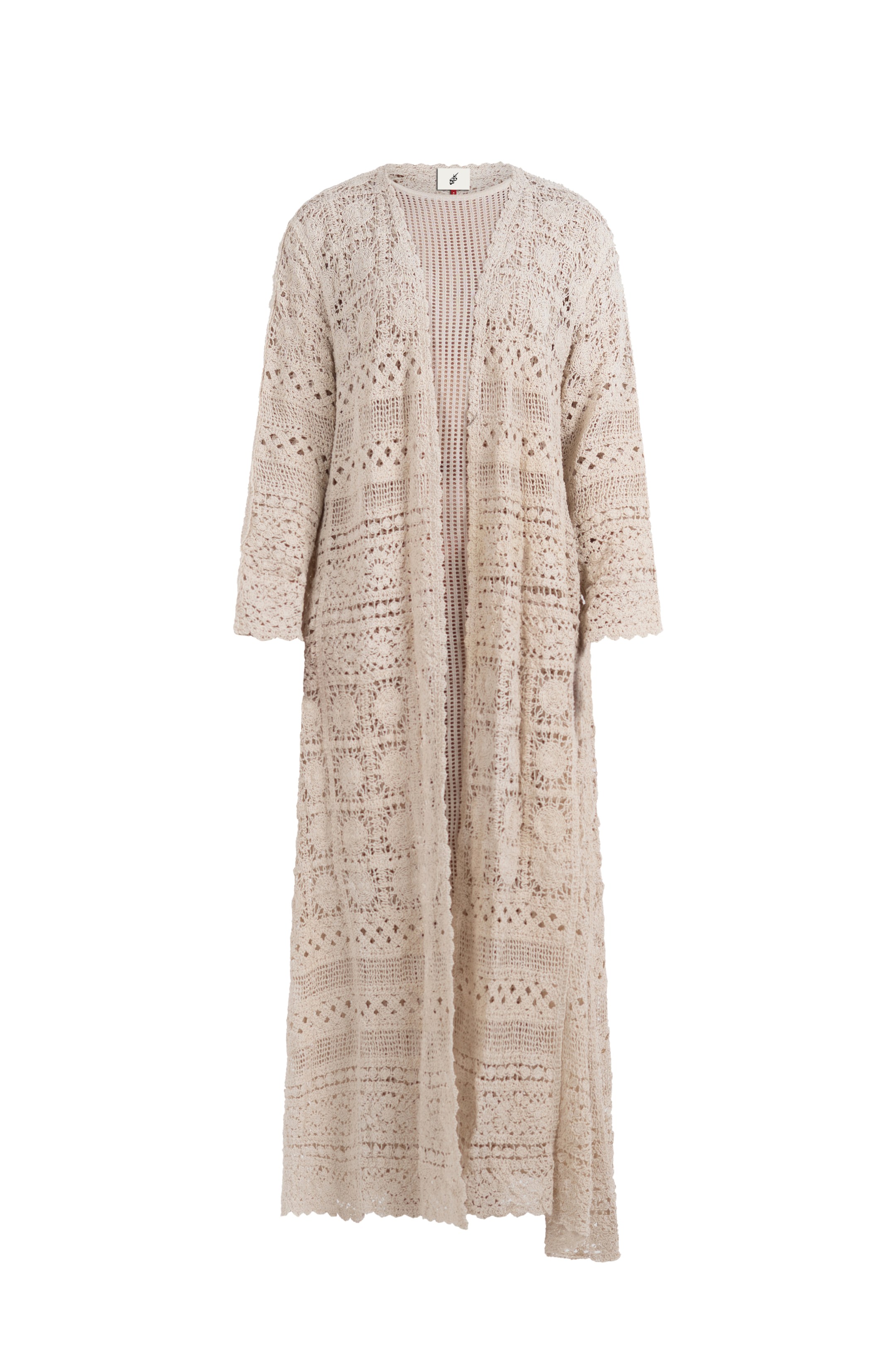 Pre order - Crochet beige cardigan