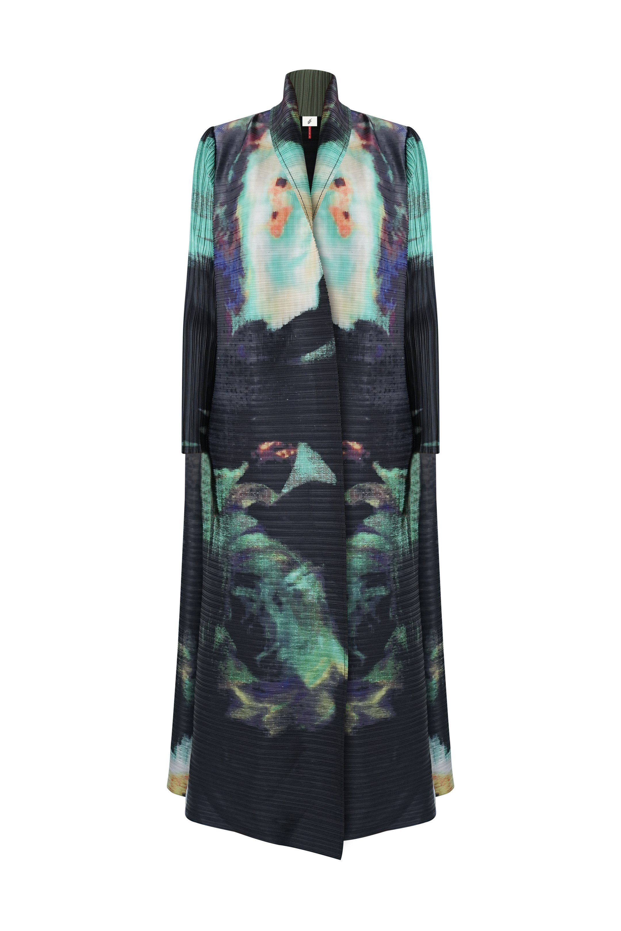 Iconic Kaf printed pleated cardigan